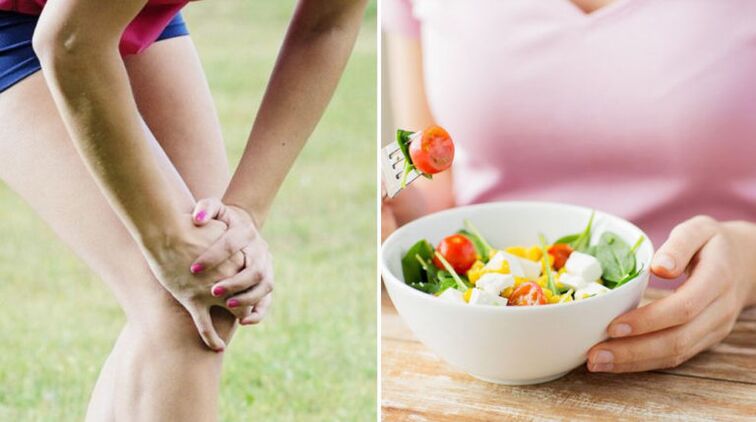 ensalada de verduras para la artritis de rodilla